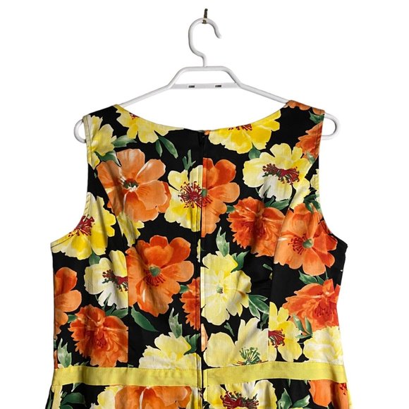 Sag Harbor Women's Floral Sleeveless Pleated Sundress - Picture 4 of 6